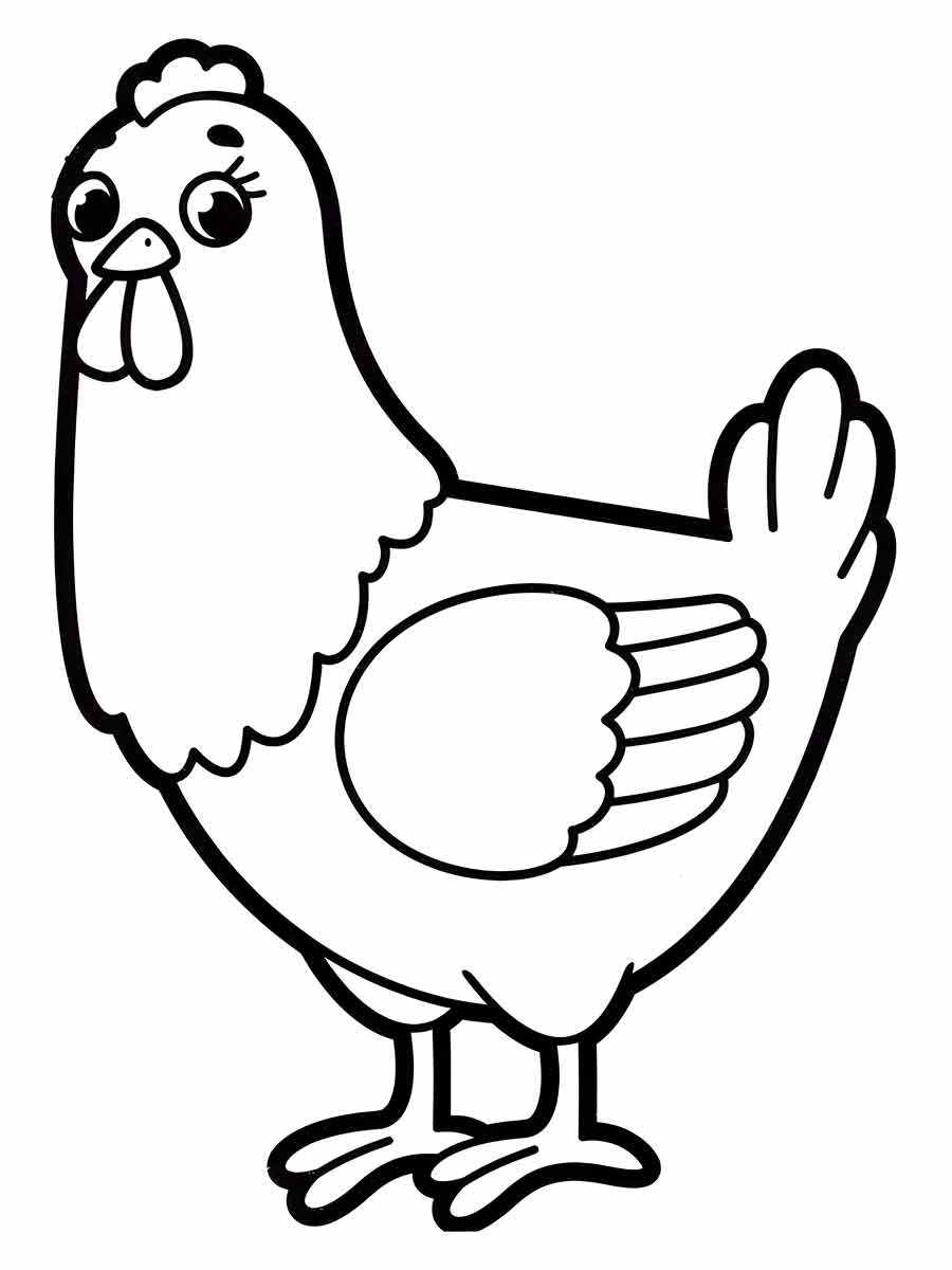 Chicken Coloring Page