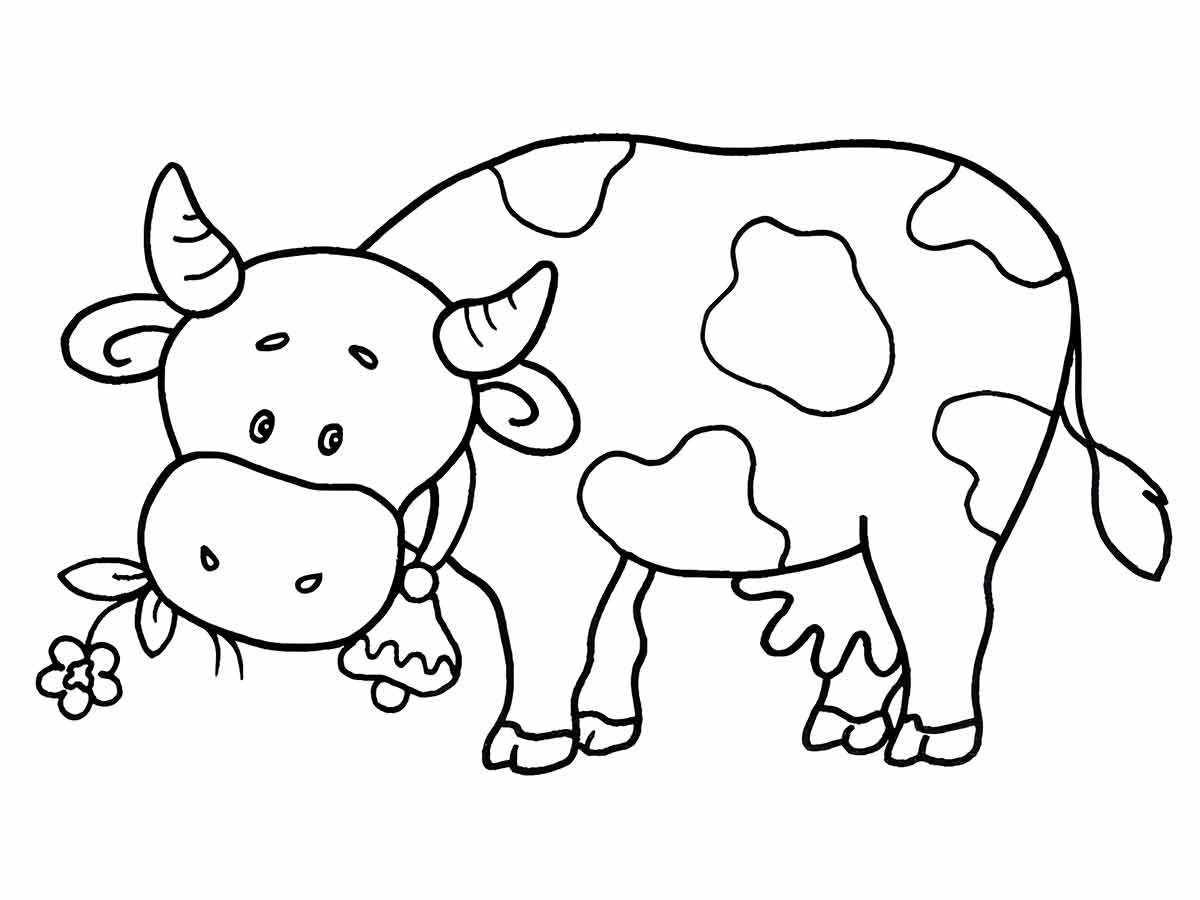 Cow coloring page