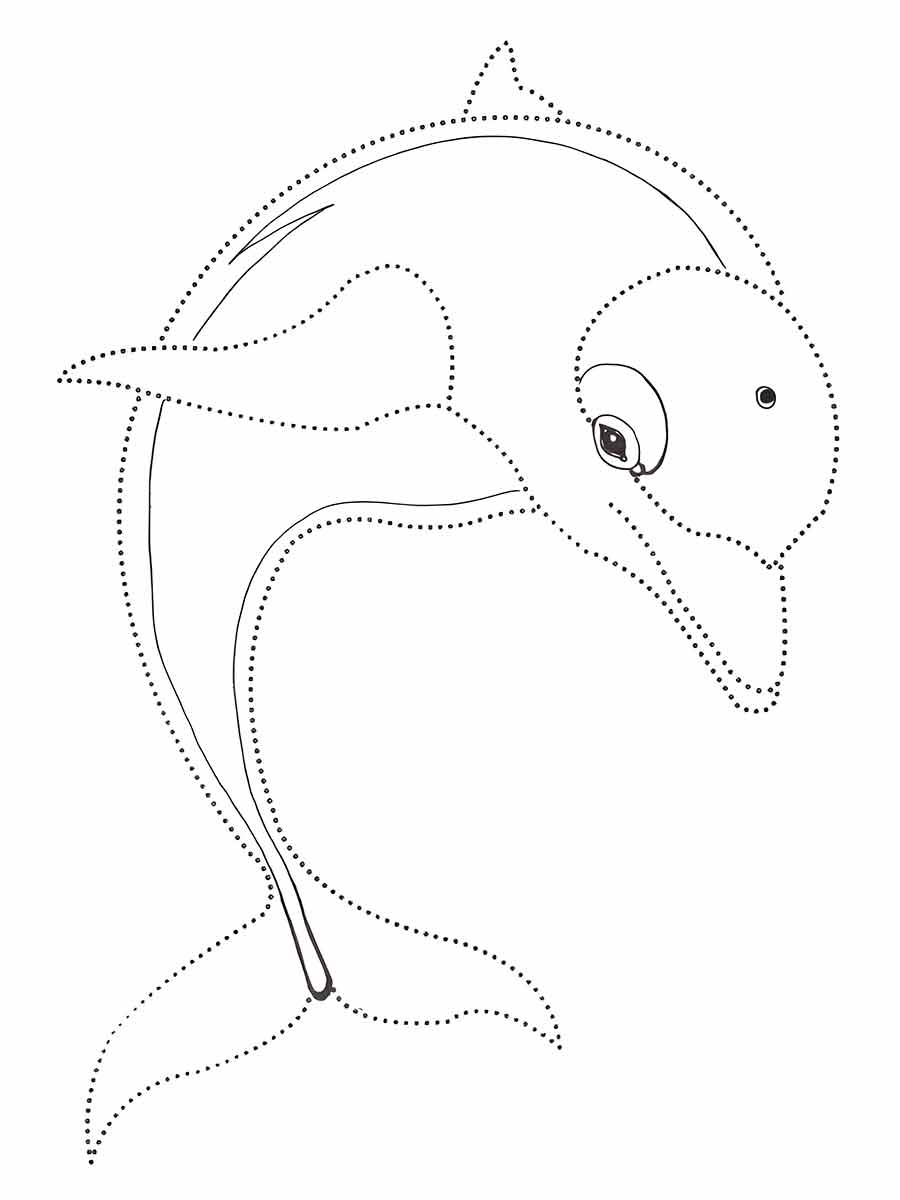 Dolphin Coloring Page 2