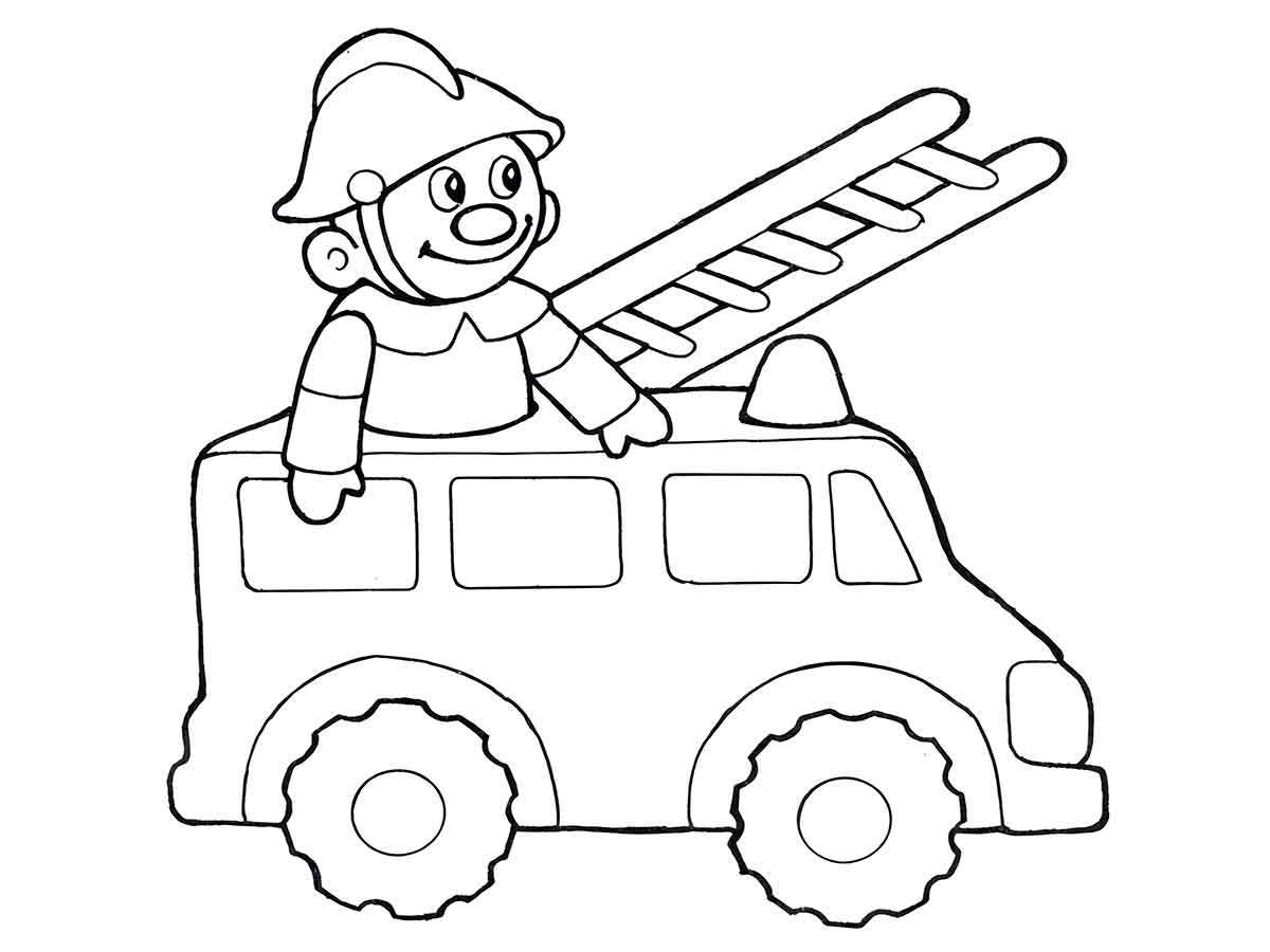 Fire Truck Coloring Page