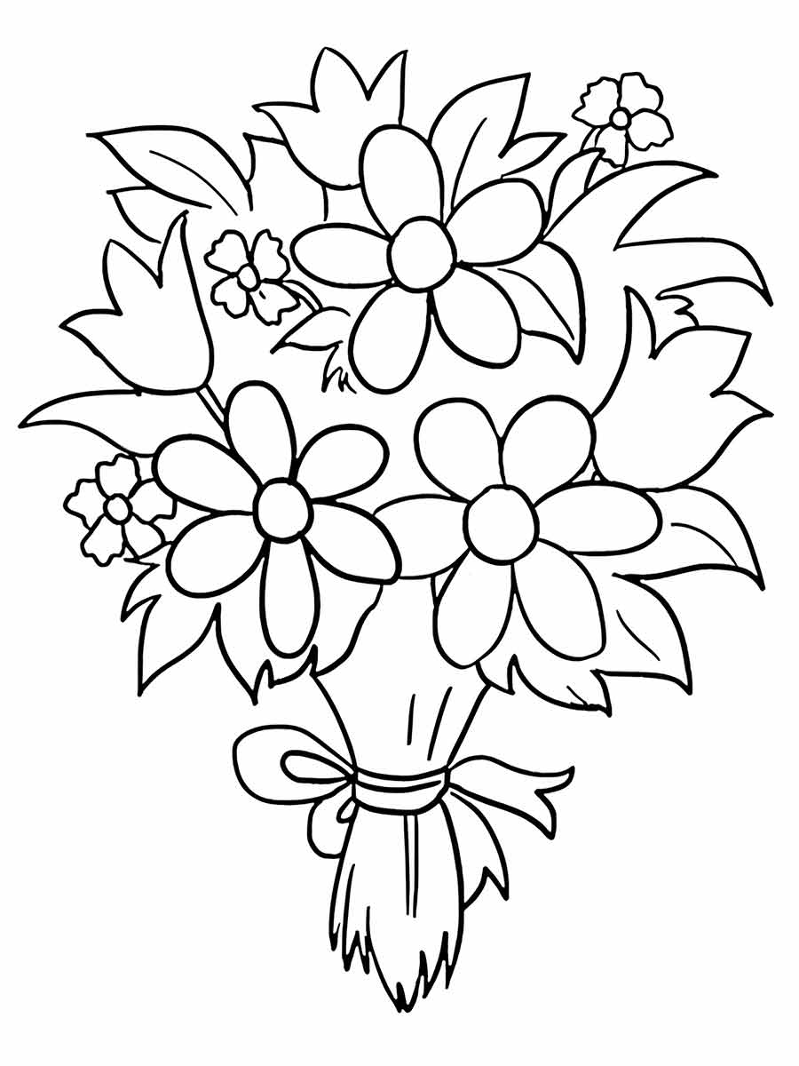 Flower coloring image