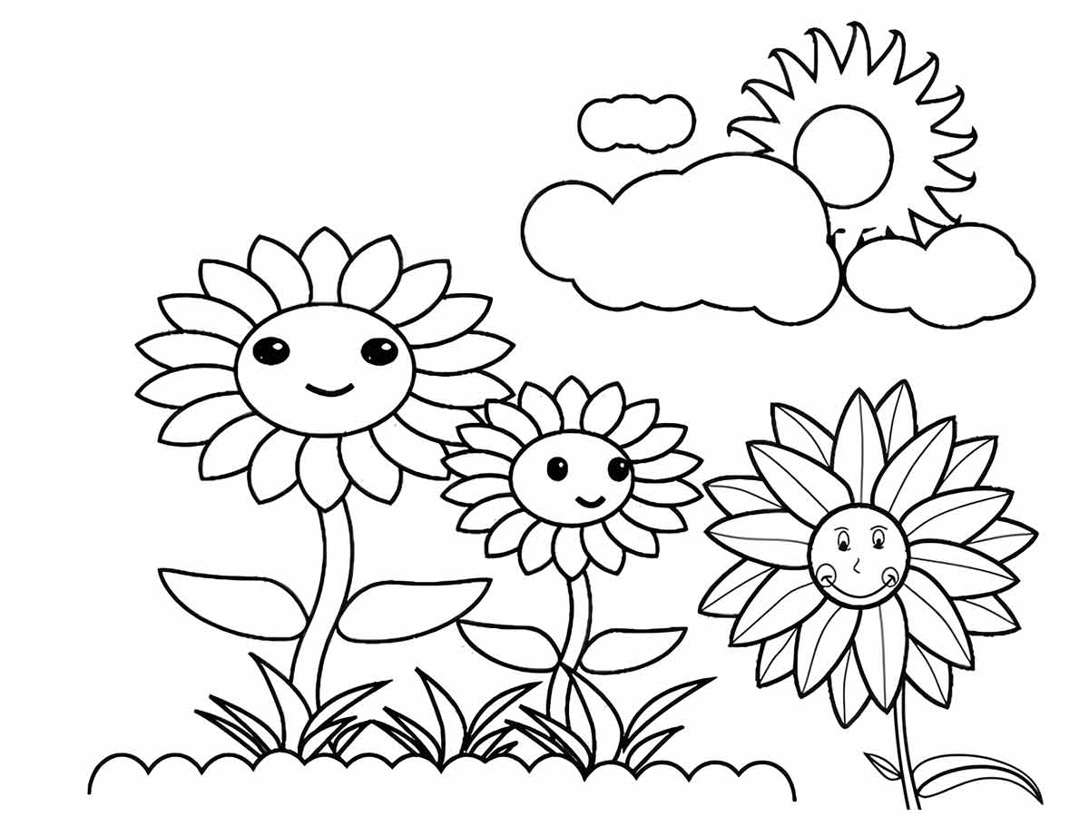 flower drawings to paint