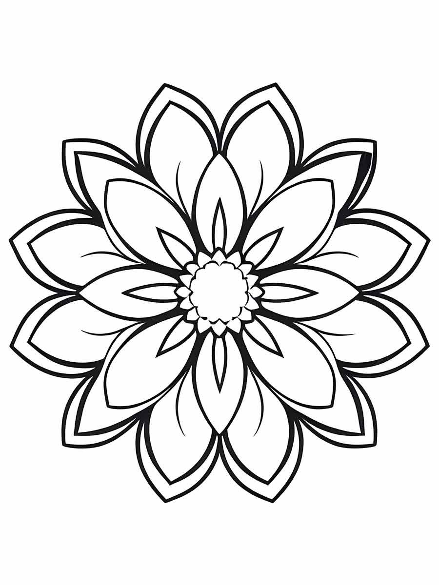 Flower template to be colored