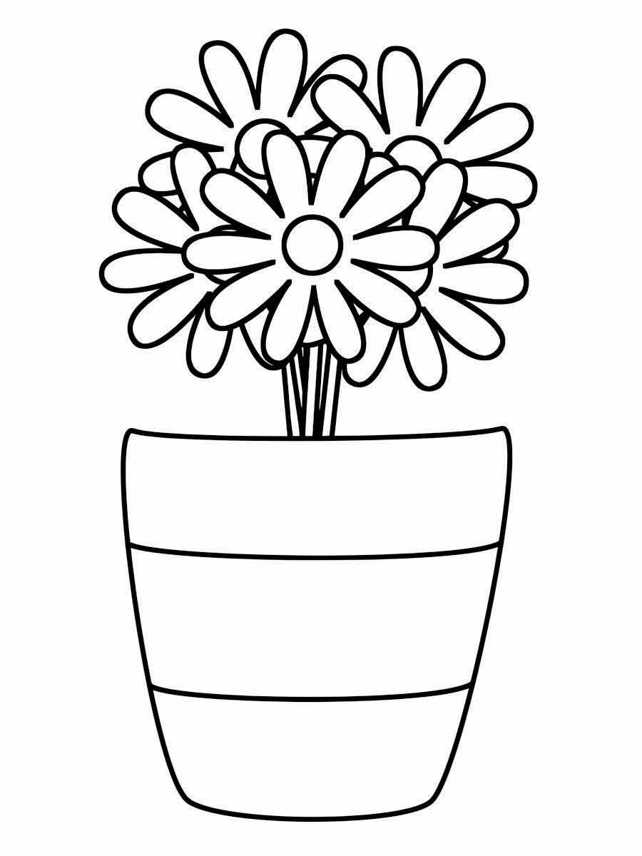 drawing to paint of flowers in a jar