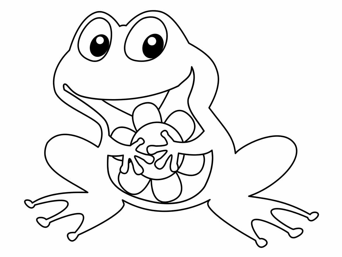 Frog coloring page