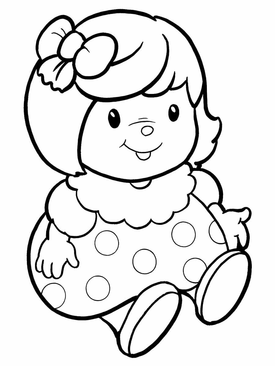 Sitting Girl Coloring Page