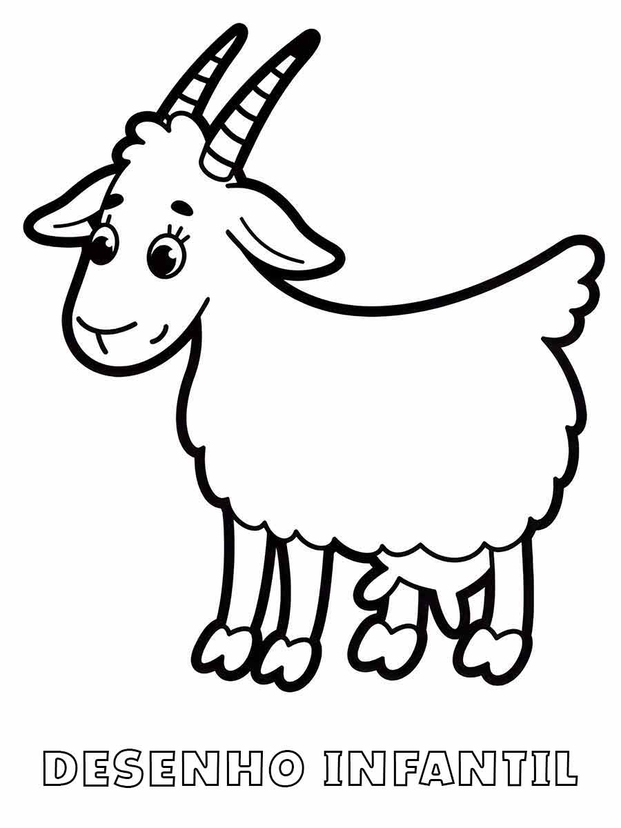 Goat coloring page