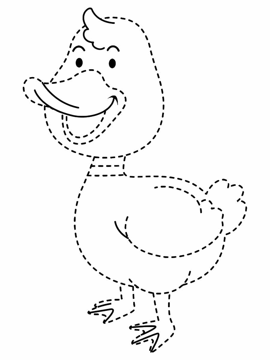 Dotted goose coloring page