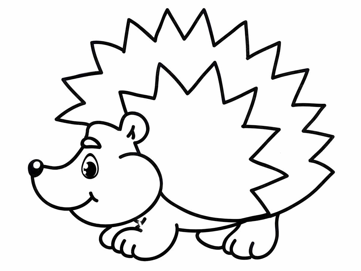 Child's Porcupine Coloring Page