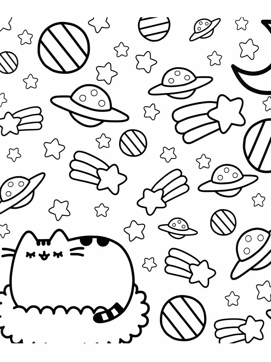 Kawaii Elements Coloring Page