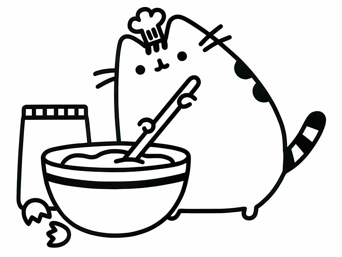 Kawaii Goto stirring the soup