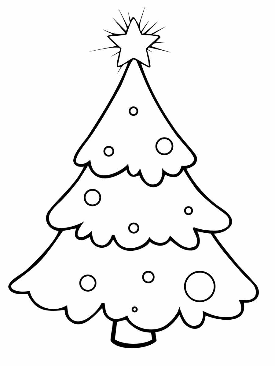 Christmas Tree Coloring Page