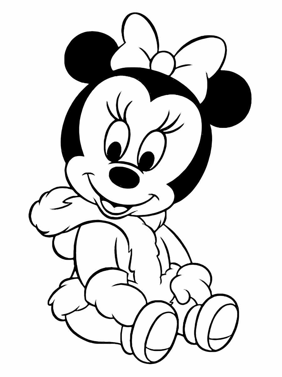 Baby Minnie Coloring Page