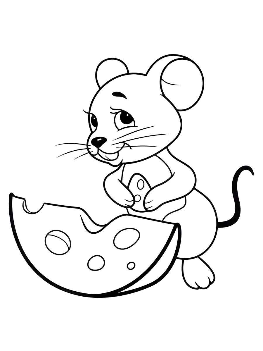 Children's mouse coloring page