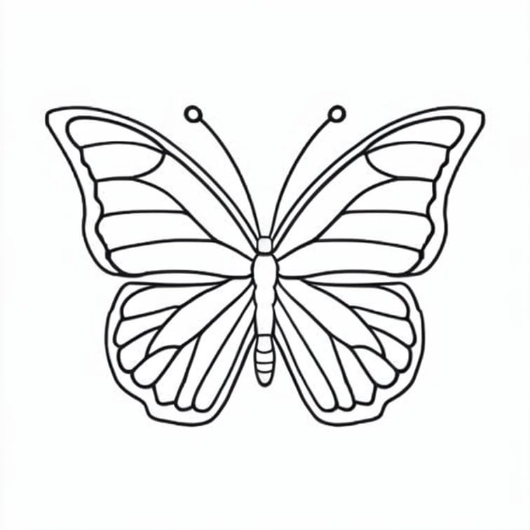 Rainbow butterfly to be colored or painted