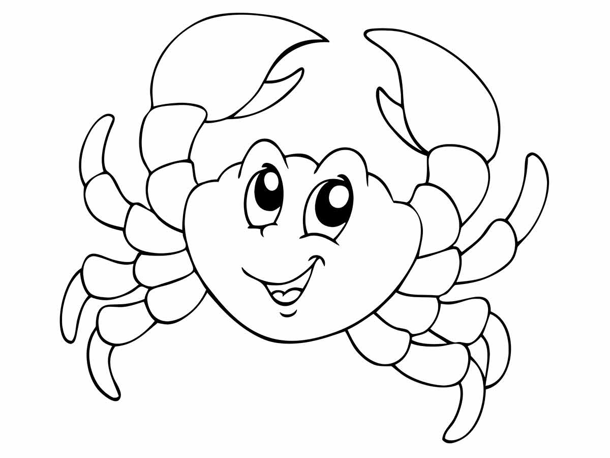 Sea Crab Coloring Page