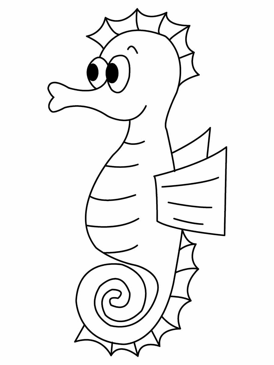 Seahorse Coloring Page