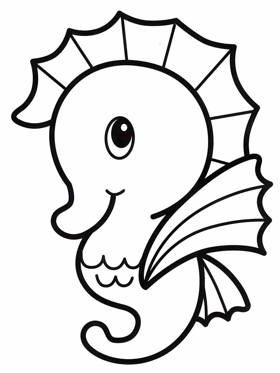 Seahorse Coloring Page