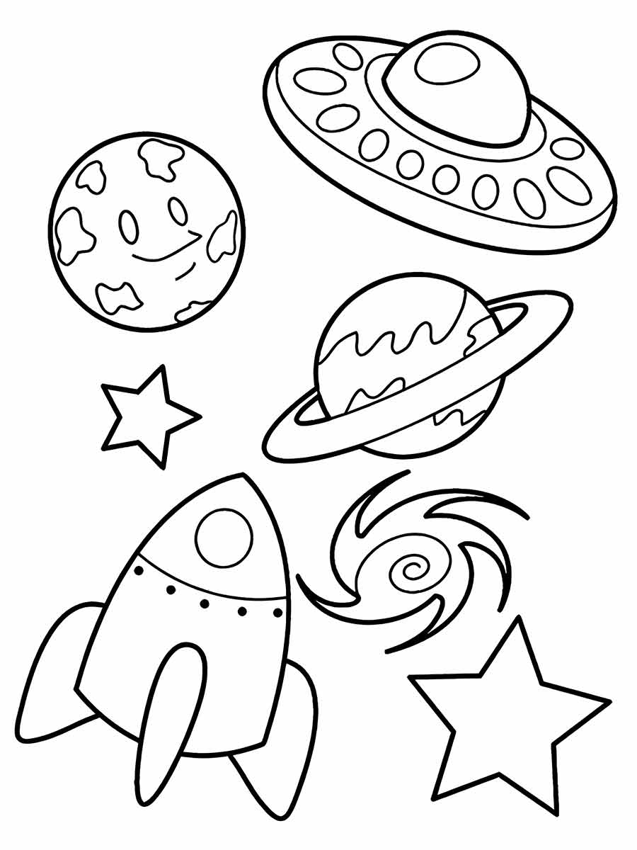 Space Coloring Page