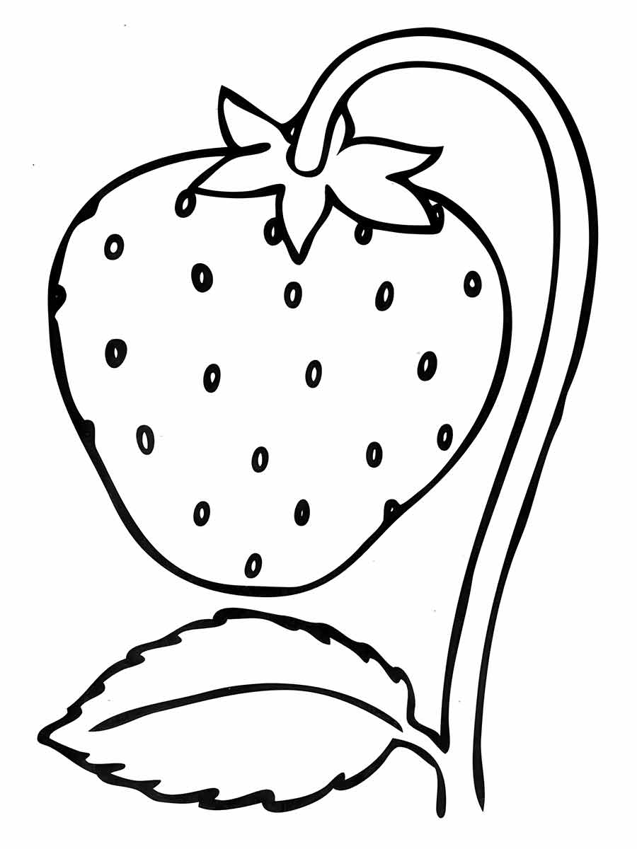 strawberry coloring page