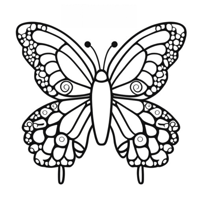 Swallowtail butterfly to be colored or painted