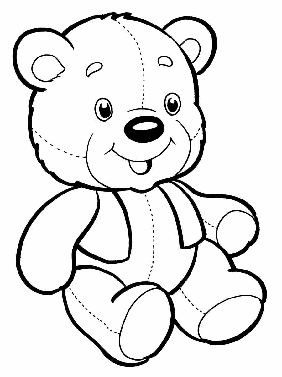 Teddy Bear Coloring Page for Kids