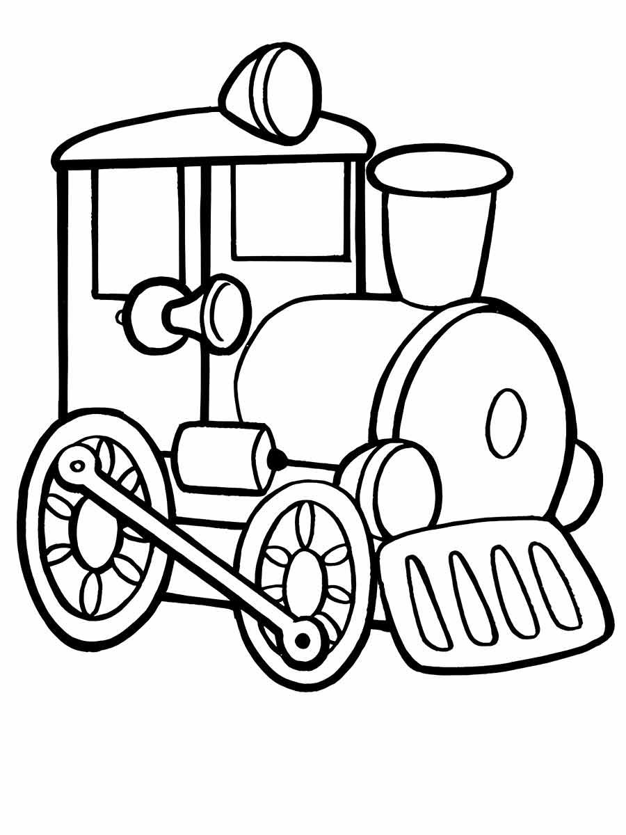 Children's Little Train Coloring Page