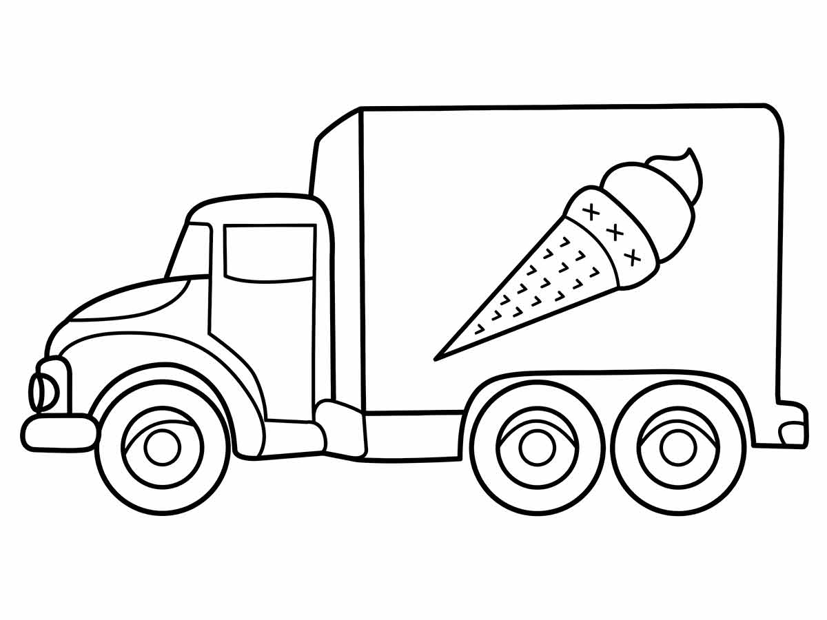 Ice Cream Truck Coloring Page