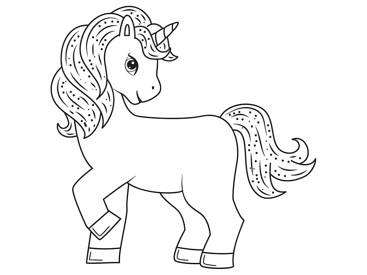 Unicorn Coloring Page for Family