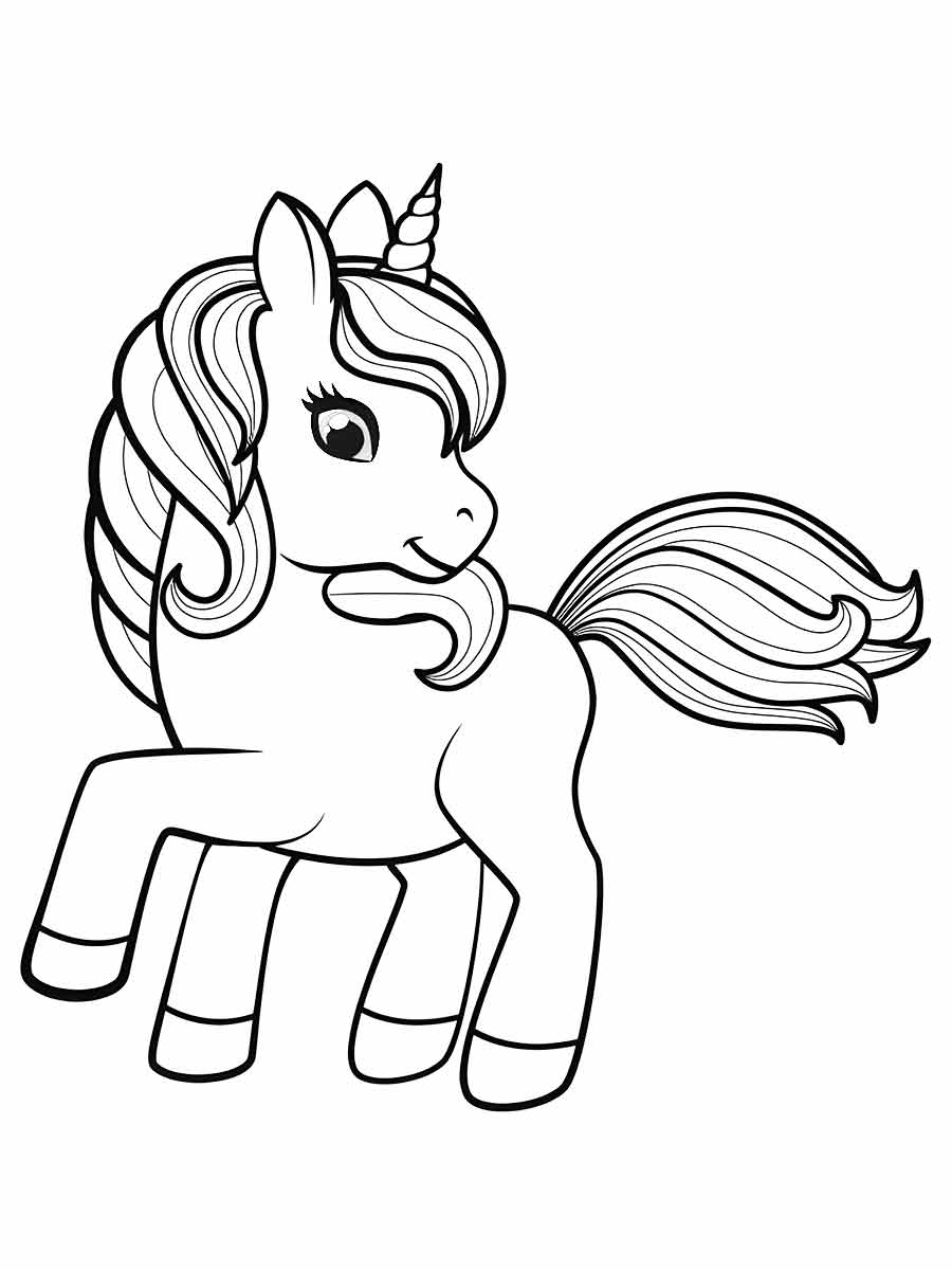 Unicorn Coloring Page