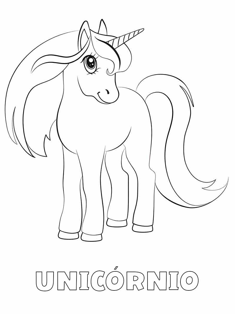 Preschool Unicorn Coloring Page