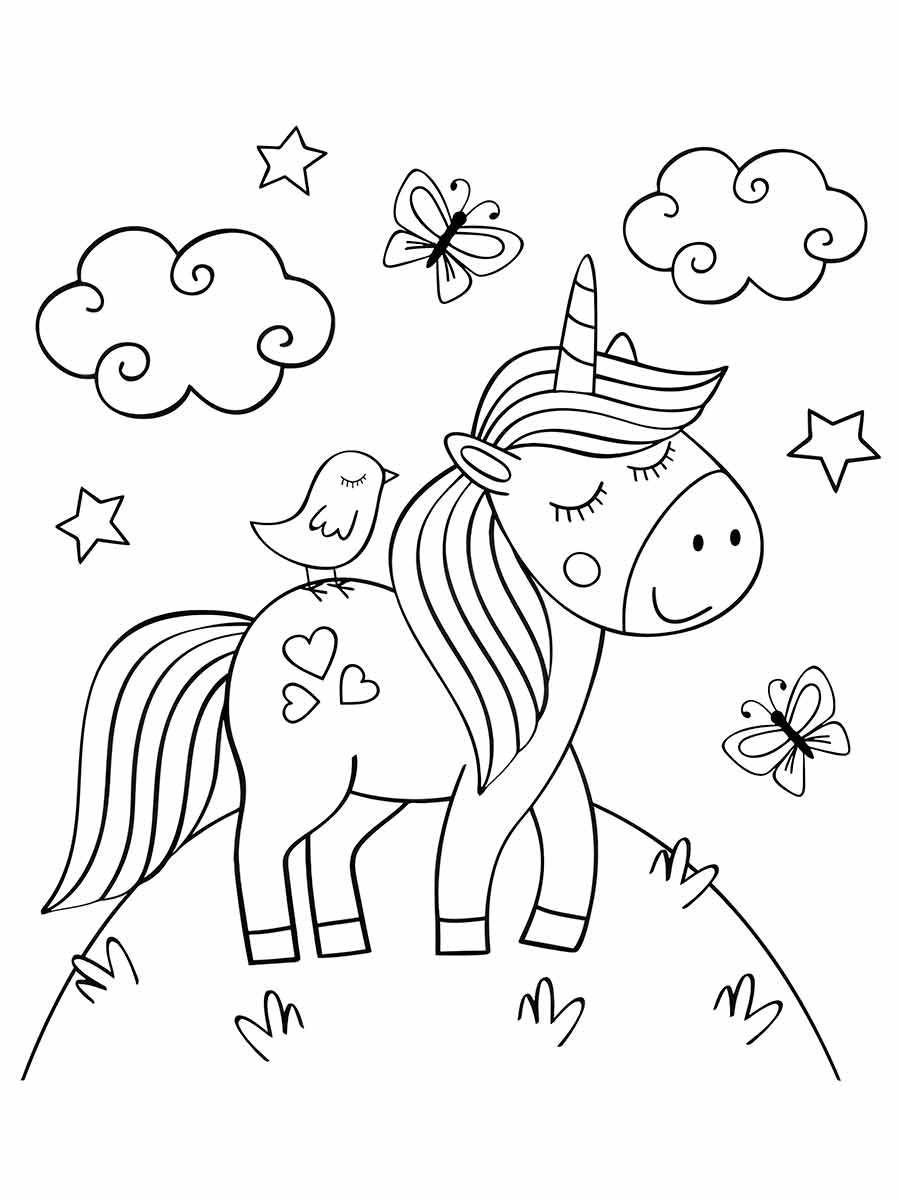 Kawaii Unicorn Drawing