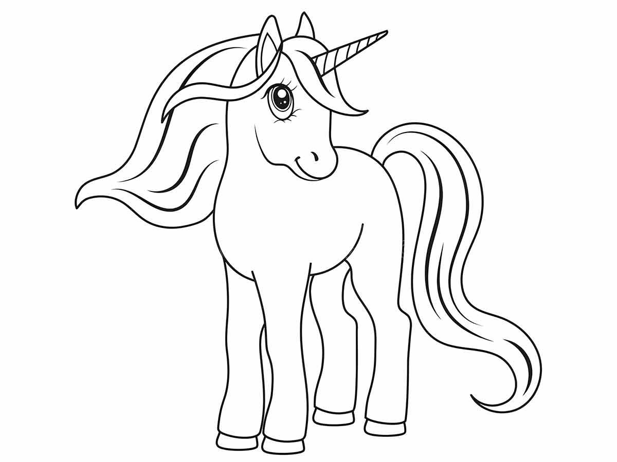 Unicorn Coloring Page