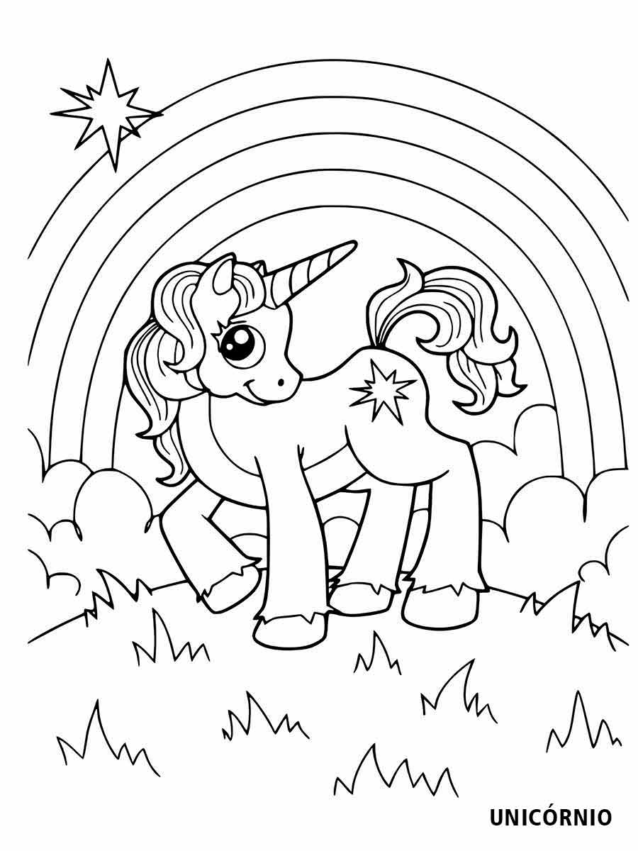 Unicorn Coloring Page to Print