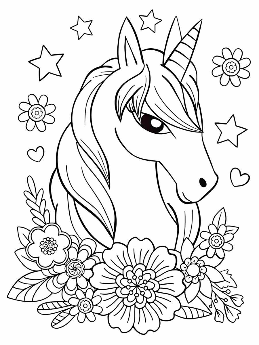 Unicorn Coloring Pages