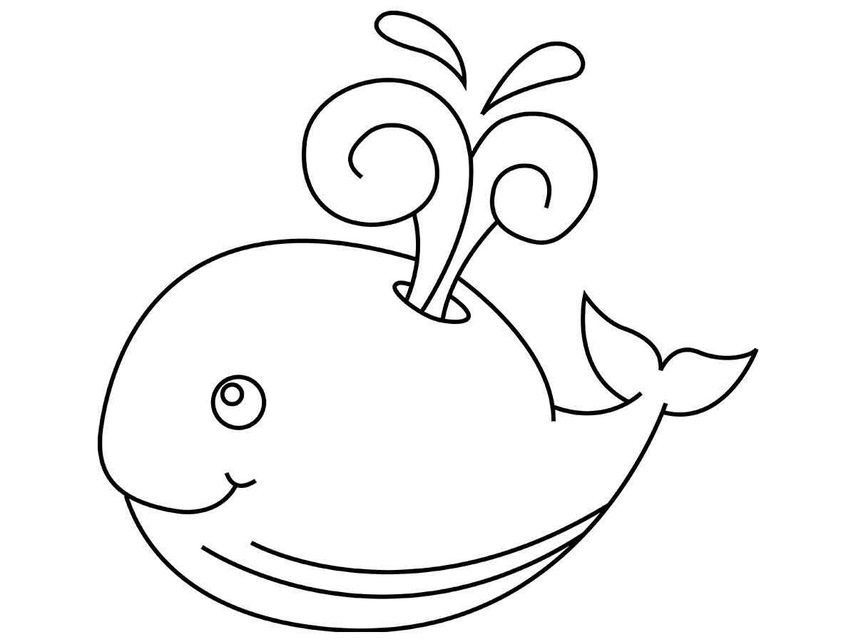 Whale coloring page