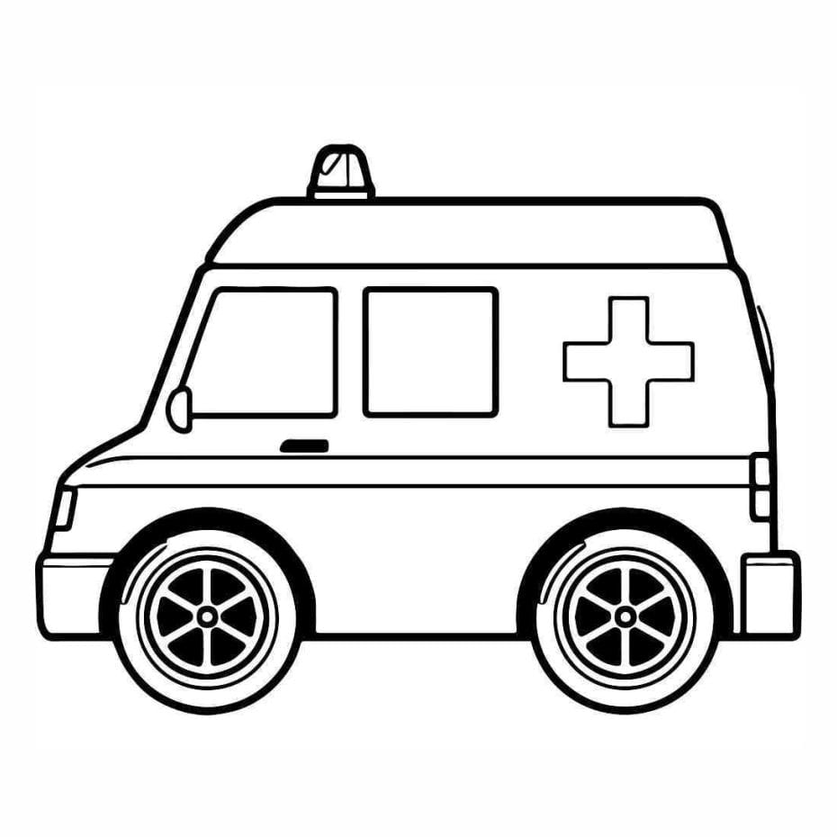 Ambulance Coloring Pages