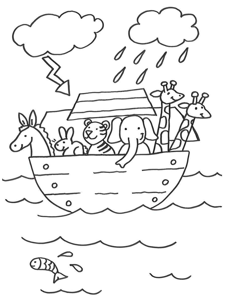 Animals Sailing on Noah's Ark