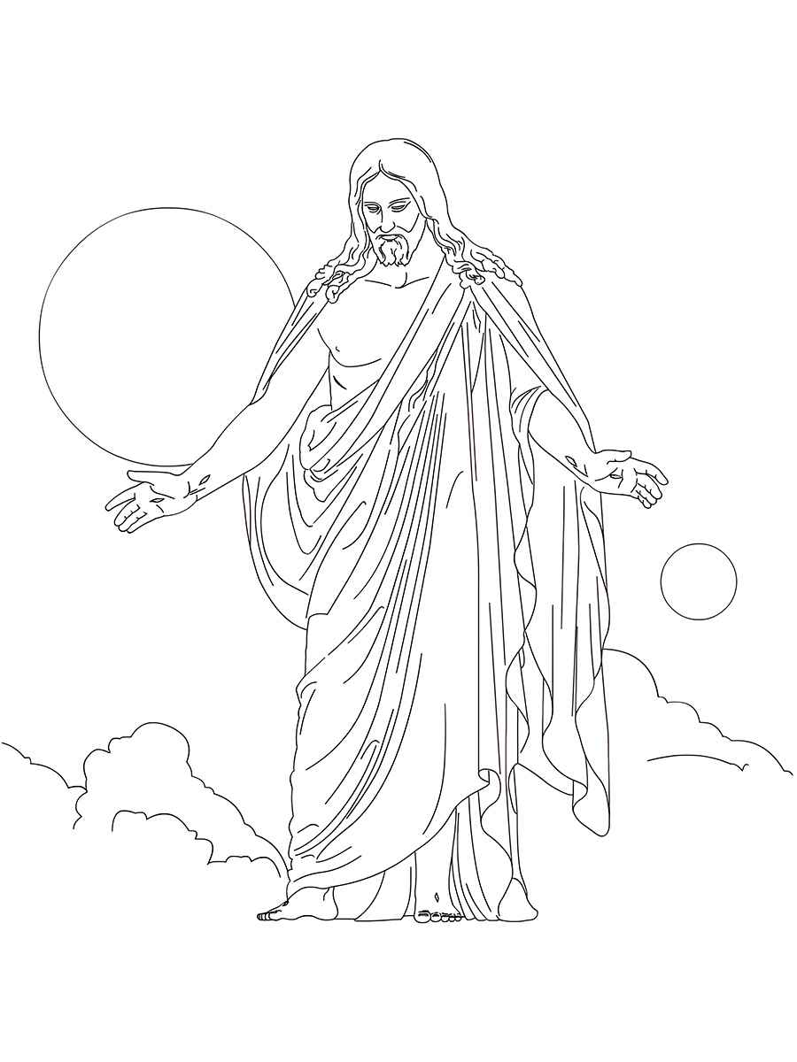 Ascension of Jesus Christ Coloring Page