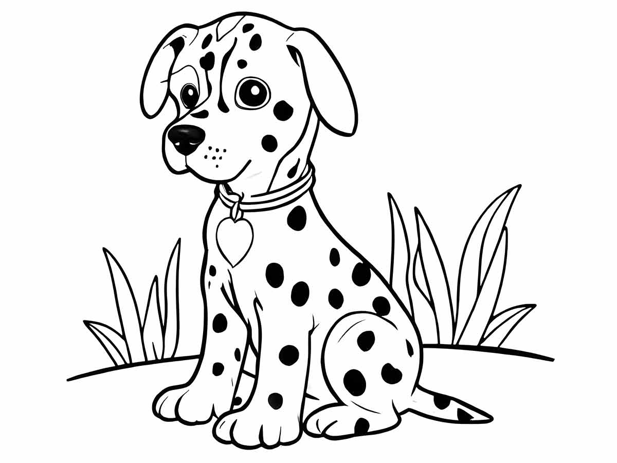 Baby Dalmatian coloring page