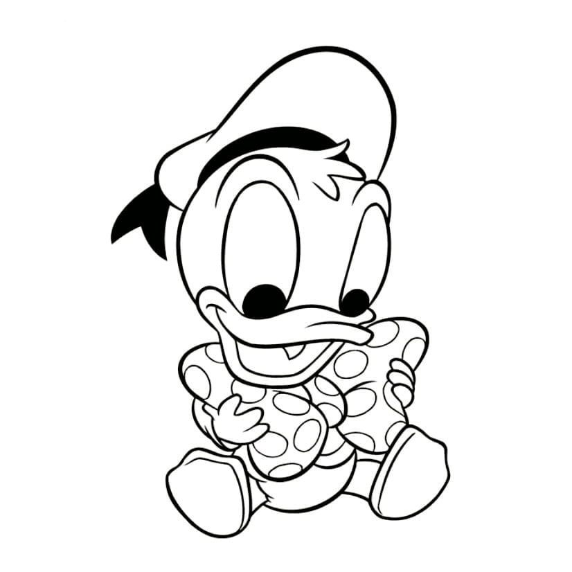 Baby Donald Duck Coloring Page