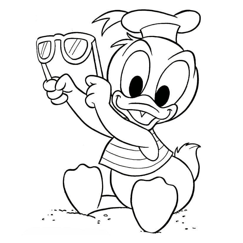 Baby Duck Coloring Page