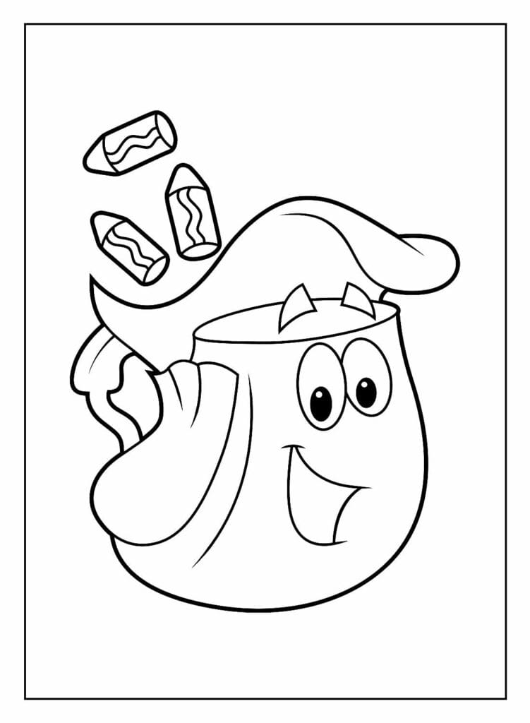 Backpack from Dora the Explorer coloring pages