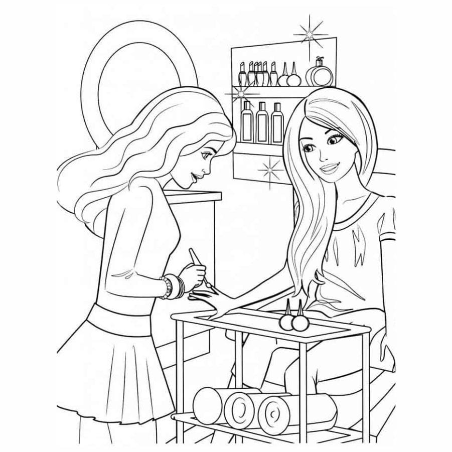 Barbie coloring page