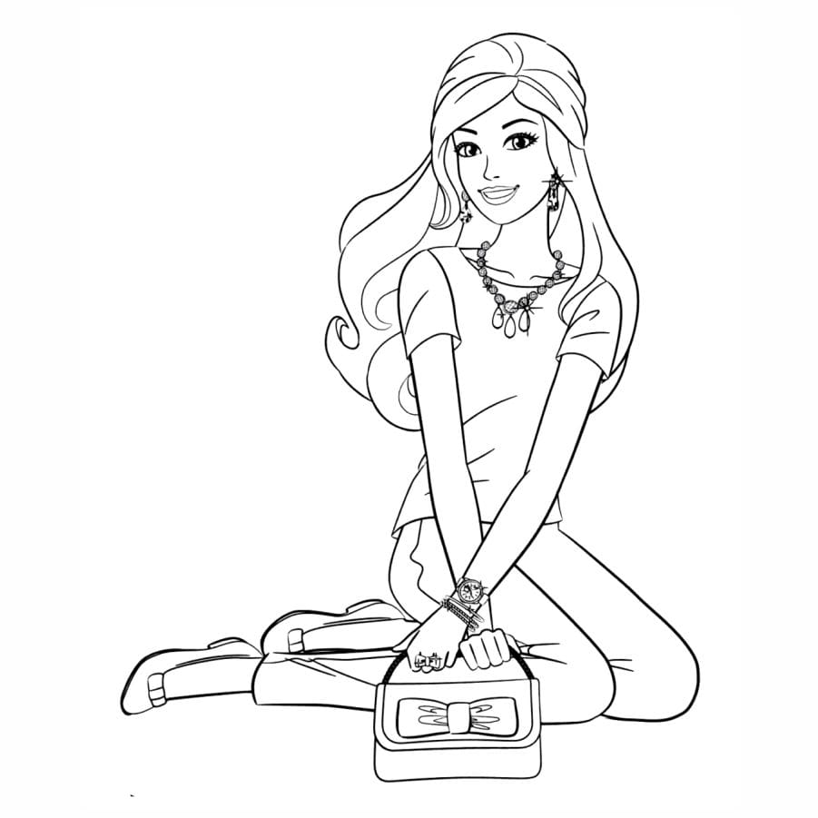 Barbie coloring page