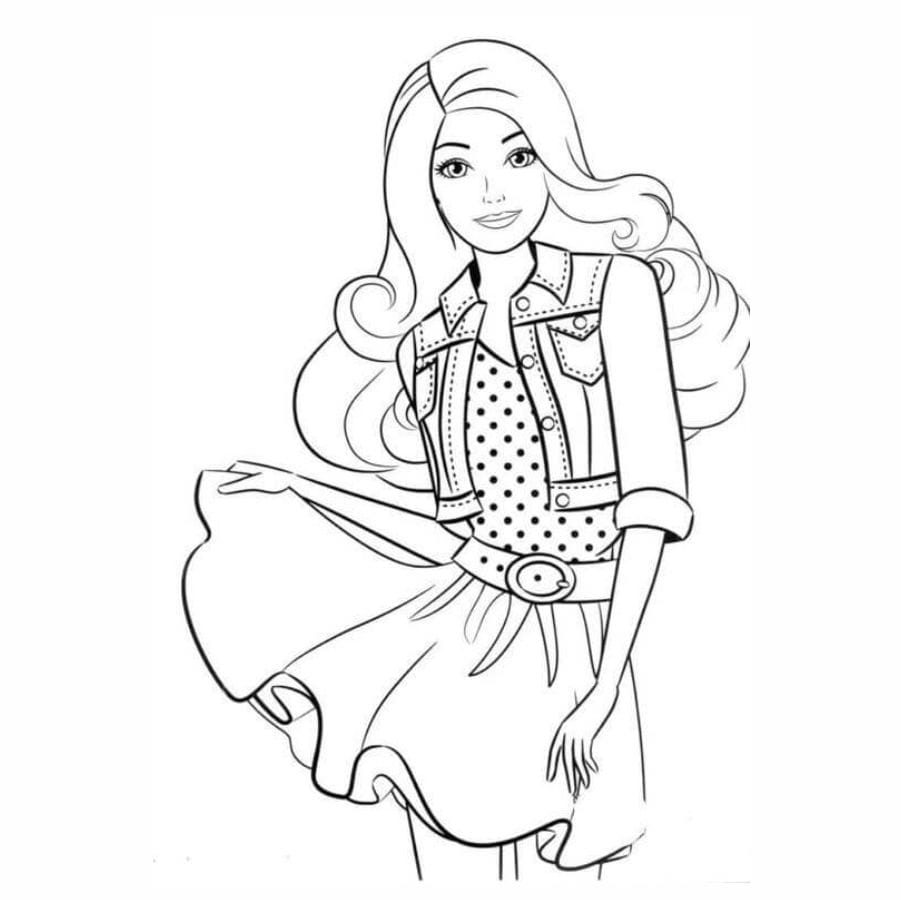 Printable Barbie coloring page number 2