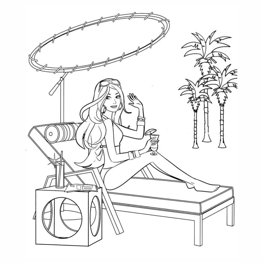 Barbie coloring page