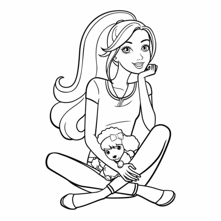 Printable Barbie coloring page version 2