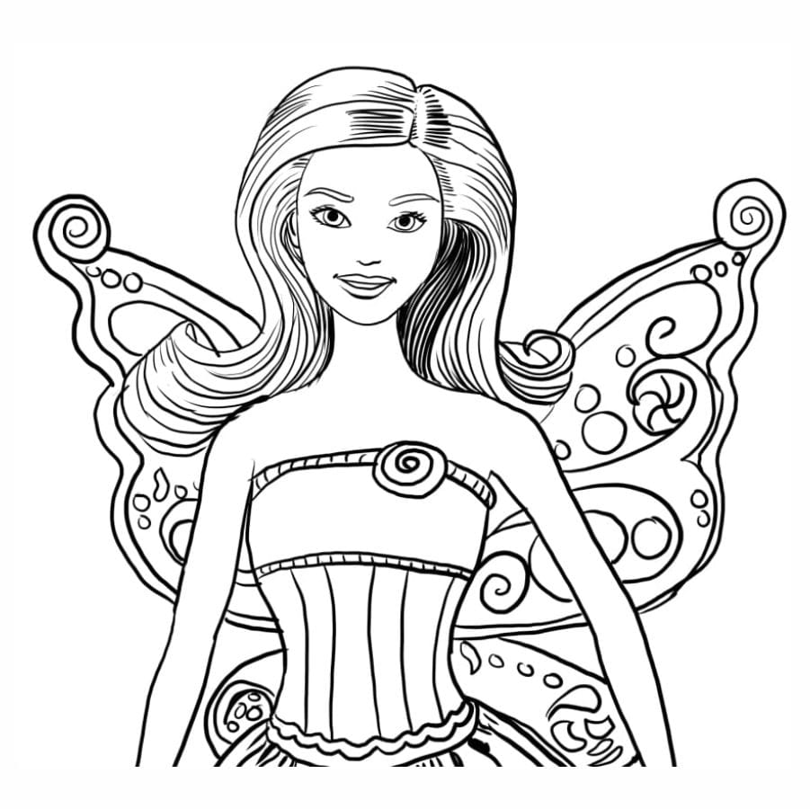 Printable Barbie coloring page