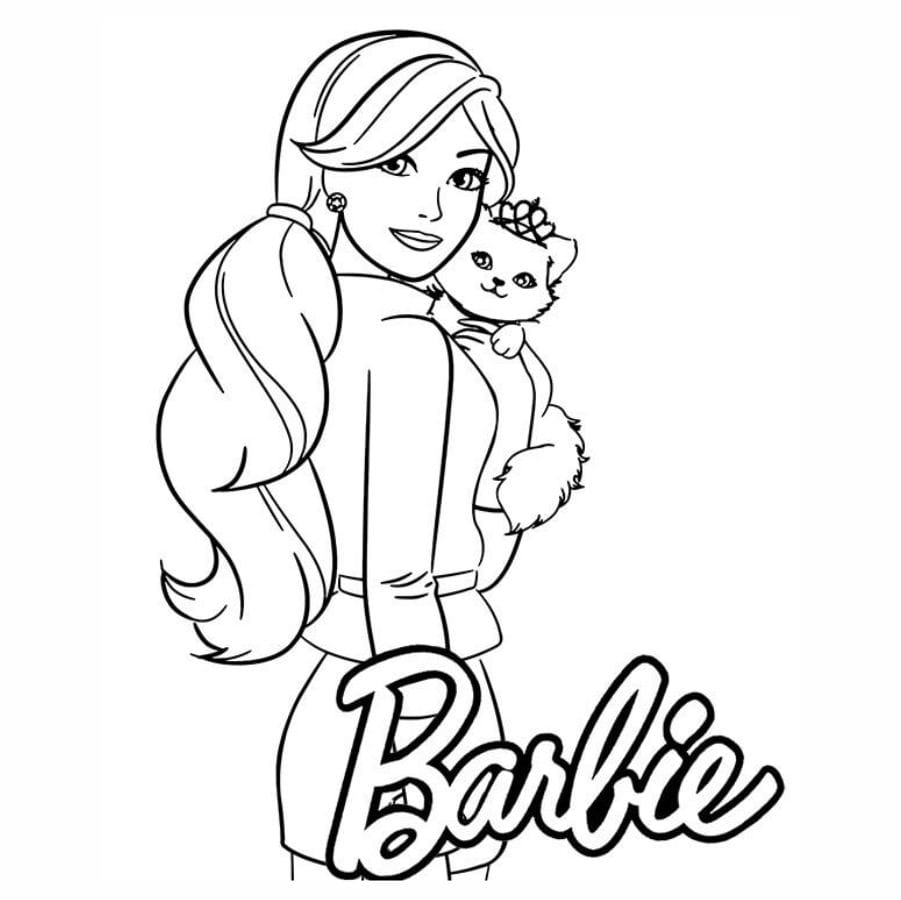 Printable Barbie coloring pages